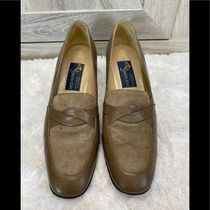 Vintage Joel Parker Taupe Chunk Heel 7.5